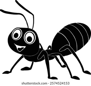 Ant Clipart  black and white cute