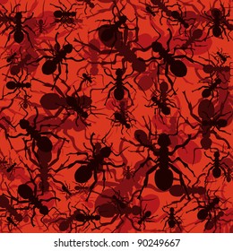 Ant colony colorful illustration background