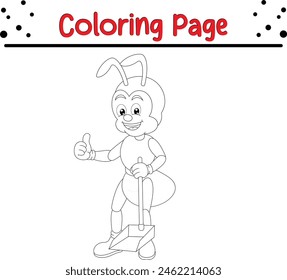 ant coloring page. Bugs and insect coloring book for children