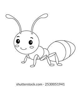 Ant coloring pages for kids. Trace and color ant. Ant insect animal flashcard for kids. Letters A is for Ant. Kindergarten and preschool worksheets printable for kids. 