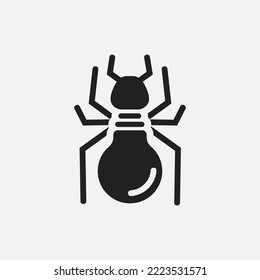 An ant combined with a lamp into an abstract logo