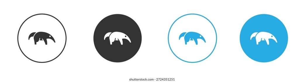 Elemento de diseño de iconos de hormiga. Ilustración vectorial sobre fondo blanco.