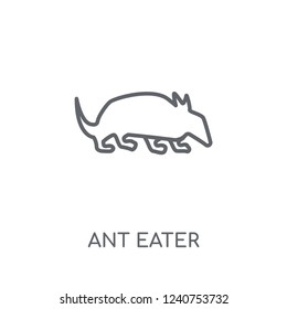 Ant eater linear icon. Modern outline Ant eater logo concept on white background from animals collection. Suitable for use on web apps, mobile apps and print media.