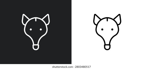 ant eater outline icon in white and black colors. ant eater flat vector icon from animals collection for web, mobile apps and ui.