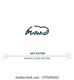 ant eater vector line icon. Simple element illustration. ant eater outline icon from forest animals concept. Can be used for web and mobile
