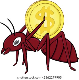 ant expenses vector, representation of ant expenses