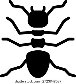 vetor de ilustração de ícone de glifo de formiga