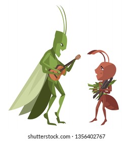 Ant And Grasshopper Cicada Fable