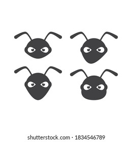 Ant head illustration Logo template vector design