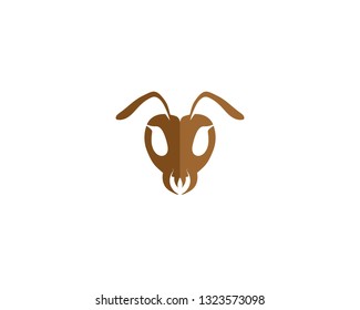 Ant head Logo template vector illustration design
