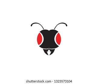 Ant head Logo template vector illustration design
