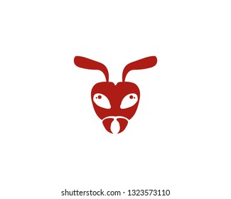 Ant head Logo template vector illustration design
