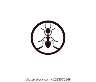 Ant head Logo template vector illustration design
