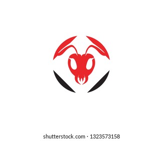 Ant head Logo template vector illustration design
