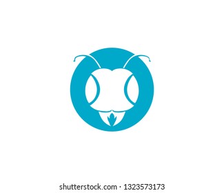 Ant head Logo template vector illustration design
