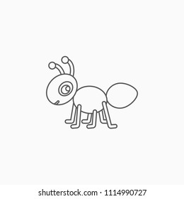 ant icon, animal vector