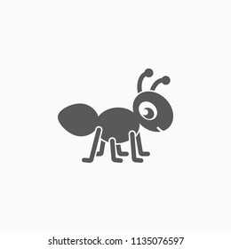 ant icon, animal vector