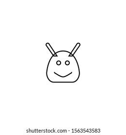 Ant icon. Cartoon insect  symbol. Logo design element