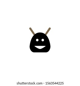 Ant icon. Cartoon insect  symbol. Logo design element