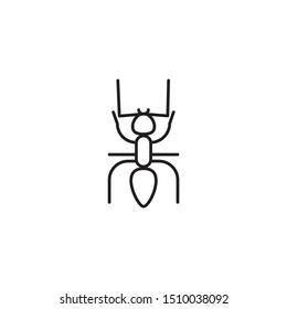 ant icon, illustration design template 