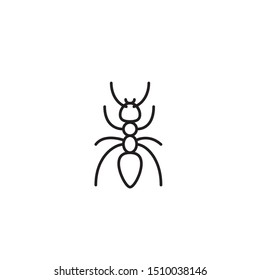 ant icon, illustration design template 