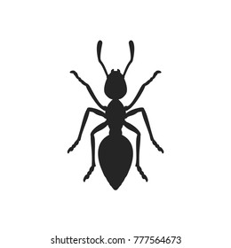 Ant icon, insect symbol. Animal pictogram, flat vector sign isolated on white background. Simple vector illustration for graphic and web design.