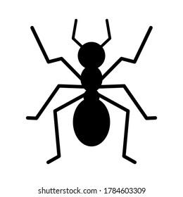 Ant icon isolated on white background. Vector illustration