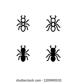 Ant Icon Logo Vector Symbol. Insect Icon