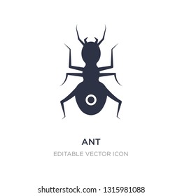 ant icon on white background. Simple element illustration from Animals concept. ant icon symbol design.