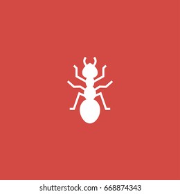ant icon. sign design. red background
