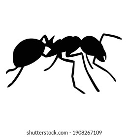 Ant Icon Silhouette Shadow Perfect