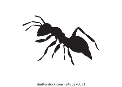 Ant Icon Silhouette Vector Illustration. Isolated On White Background. 