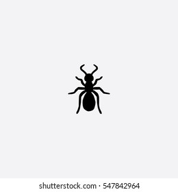 Ant icon silhouette vector illustration

