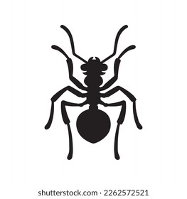 vector de silueta de icono de hormiga aislado en el fondo