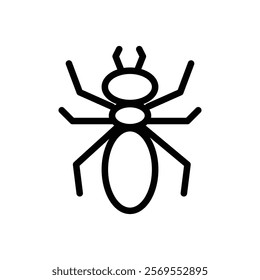 Ant icon Thin vector set