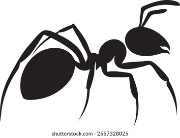 Ant icon vector art design silhouette white background