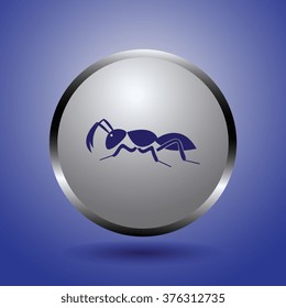 Ant icon, vector illustration. Flat design style