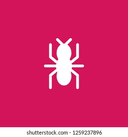 ant icon vector. ant sign on pink background. ant icon for web and app