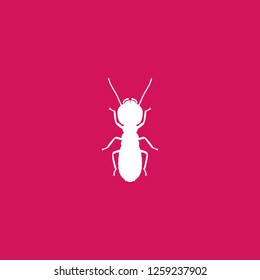ant icon vector. ant sign on pink background. ant icon for web and app