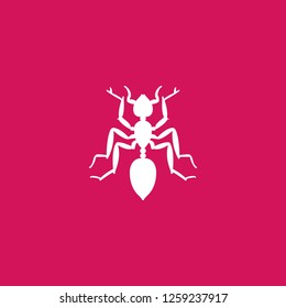ant icon vector. ant sign on pink background. ant icon for web and app