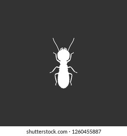 ant icon vector. ant sign on black background. ant icon for web and app