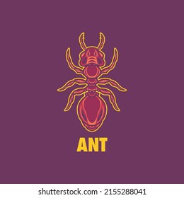 Ant illustration for mascot logo or other designs