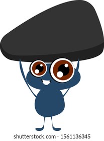 Ant, illustration, vector on white background.