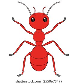 Ant insect flat vector illustration on a white background