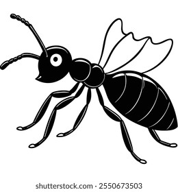 Ant insect flat vector illustration on a white background