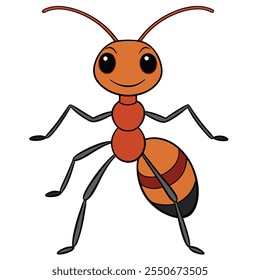 Ant insect flat vector illustration on a white background