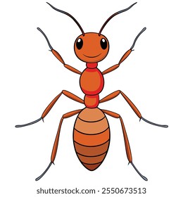 Ant insect flat vector illustration on a white background