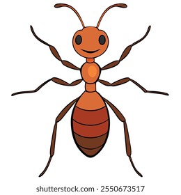 Ant insect flat vector illustration on a white background