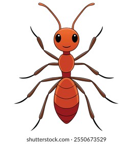 Ant insect flat vector illustration on a white background