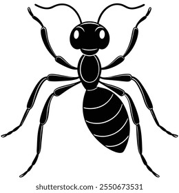 Ant insect flat vector illustration on a white background